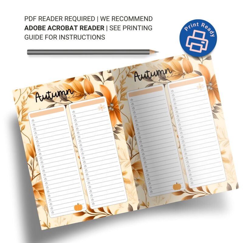 A5 daily goal tracker printable
