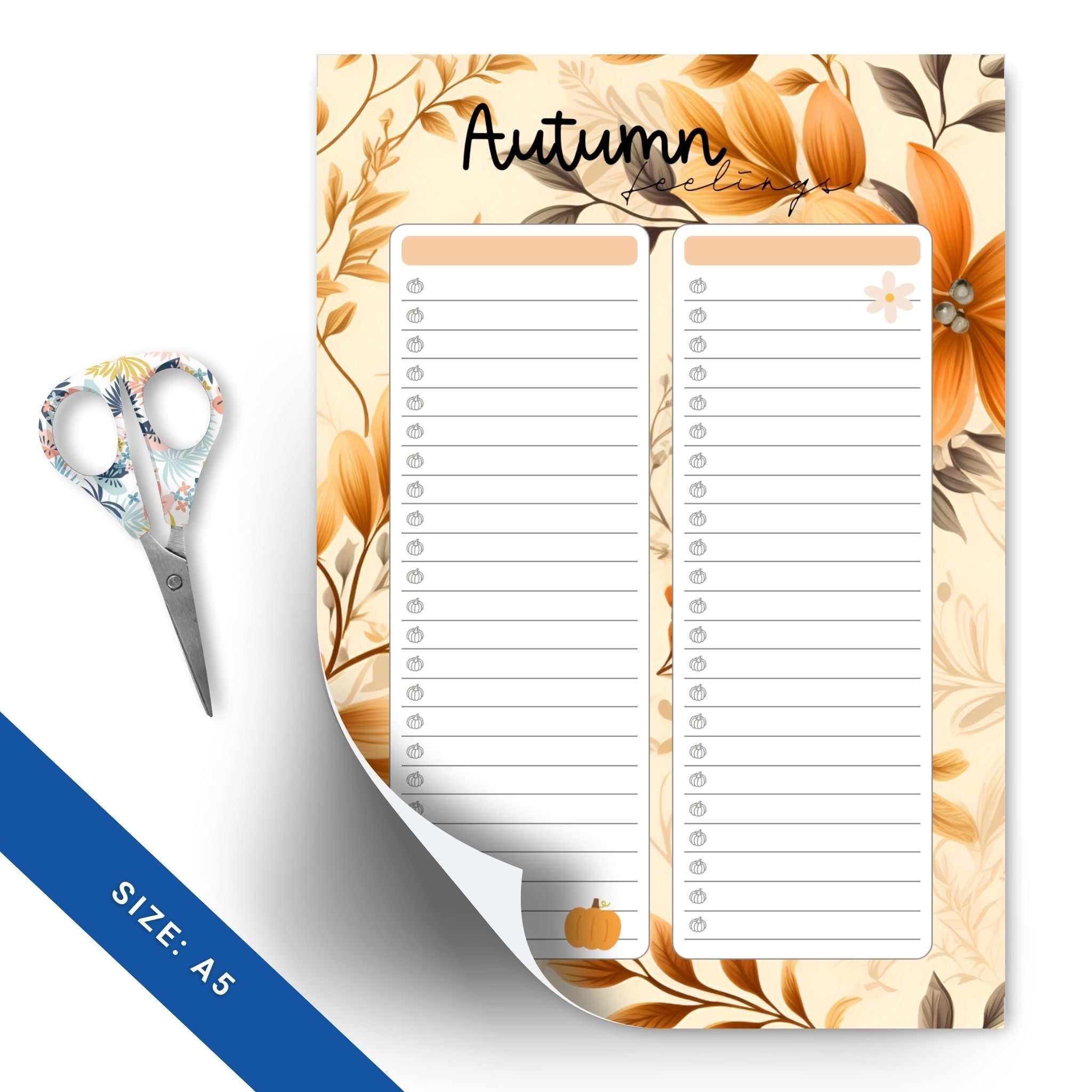 Autumn-themed daily task checklist