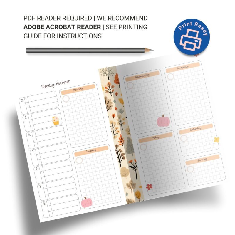 Instant Download Fall Organizer