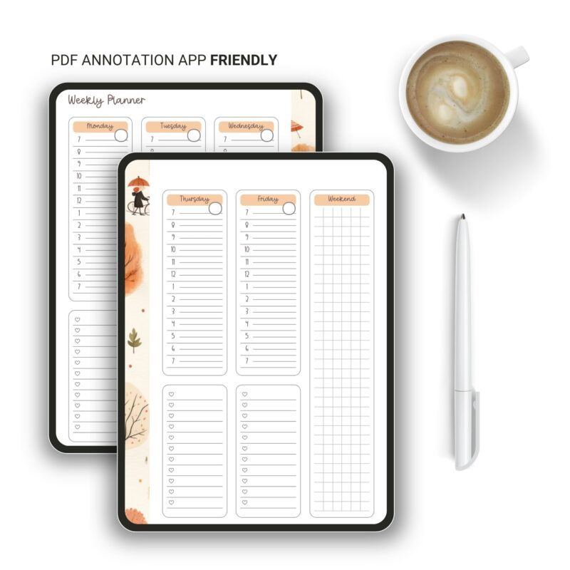 Fall Weekly Planner - Printable A5 Insert for Cozy Organization - Image 6
