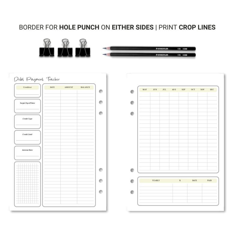 Finance Planner Bundle A5 Printable Templates