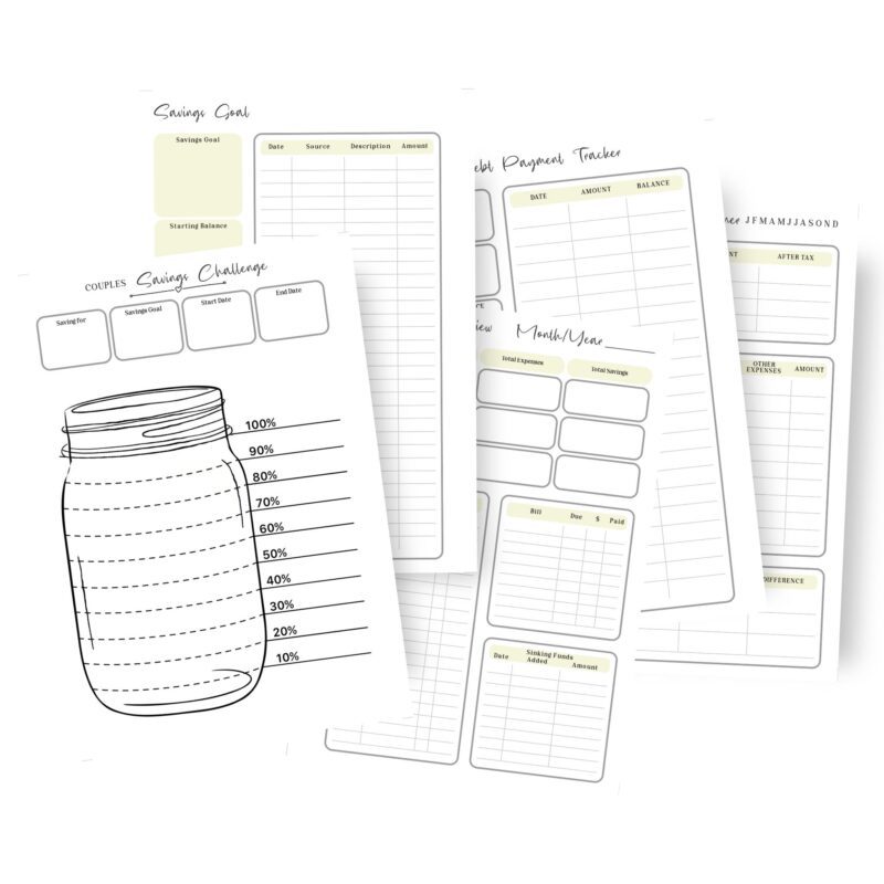 Financial Challenge Printables 52 Week