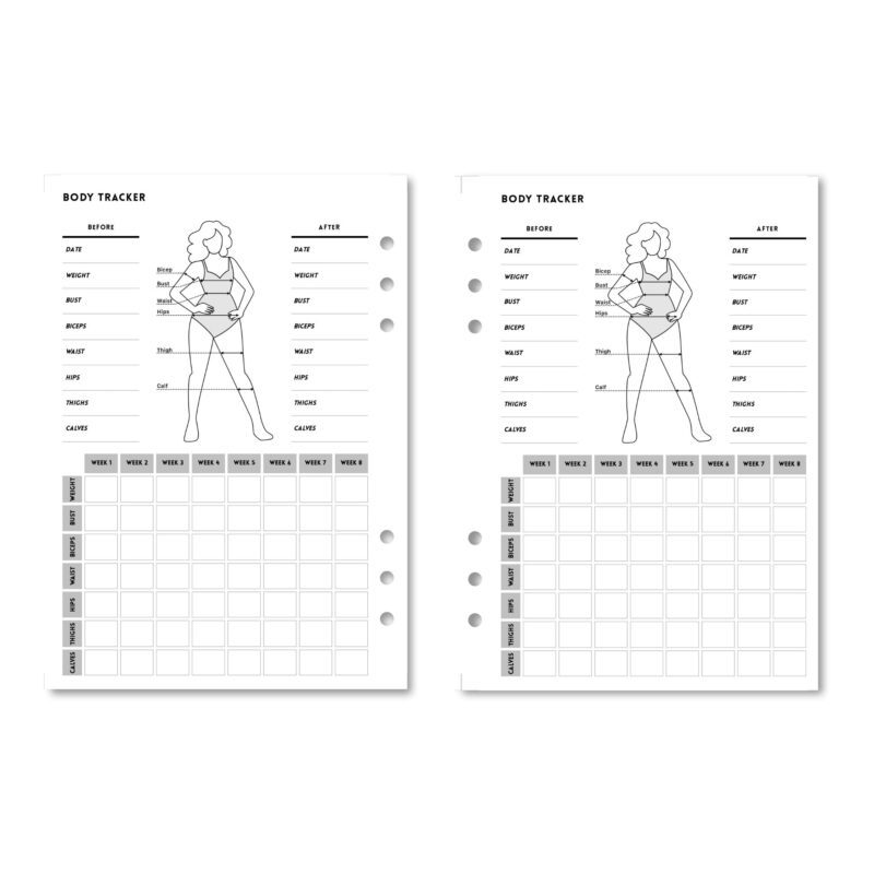 Half Page Fitness Tracker for Gym Goals