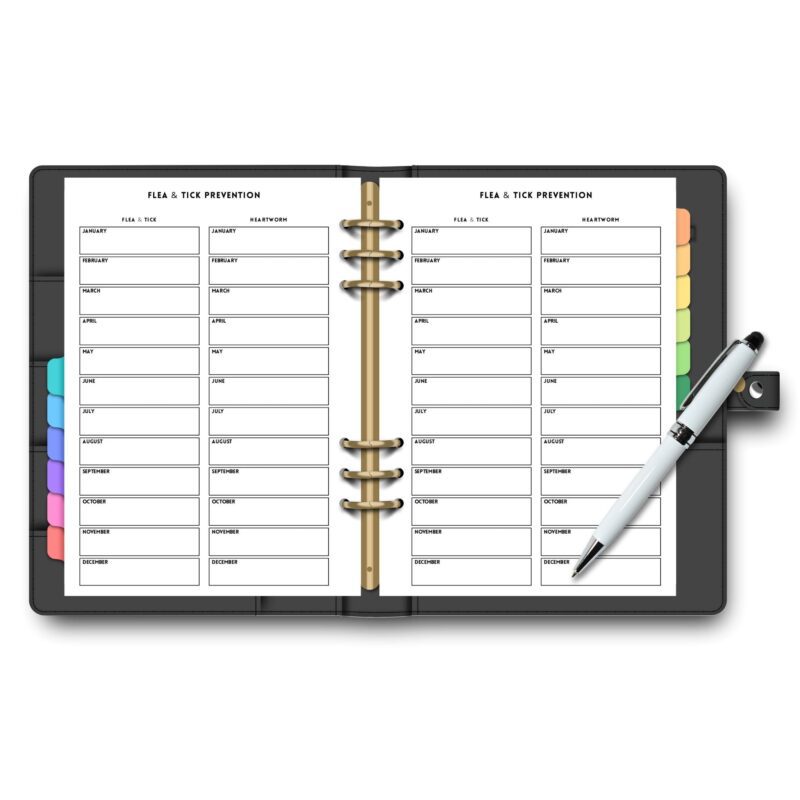 Heartworm Prevention Schedule A5