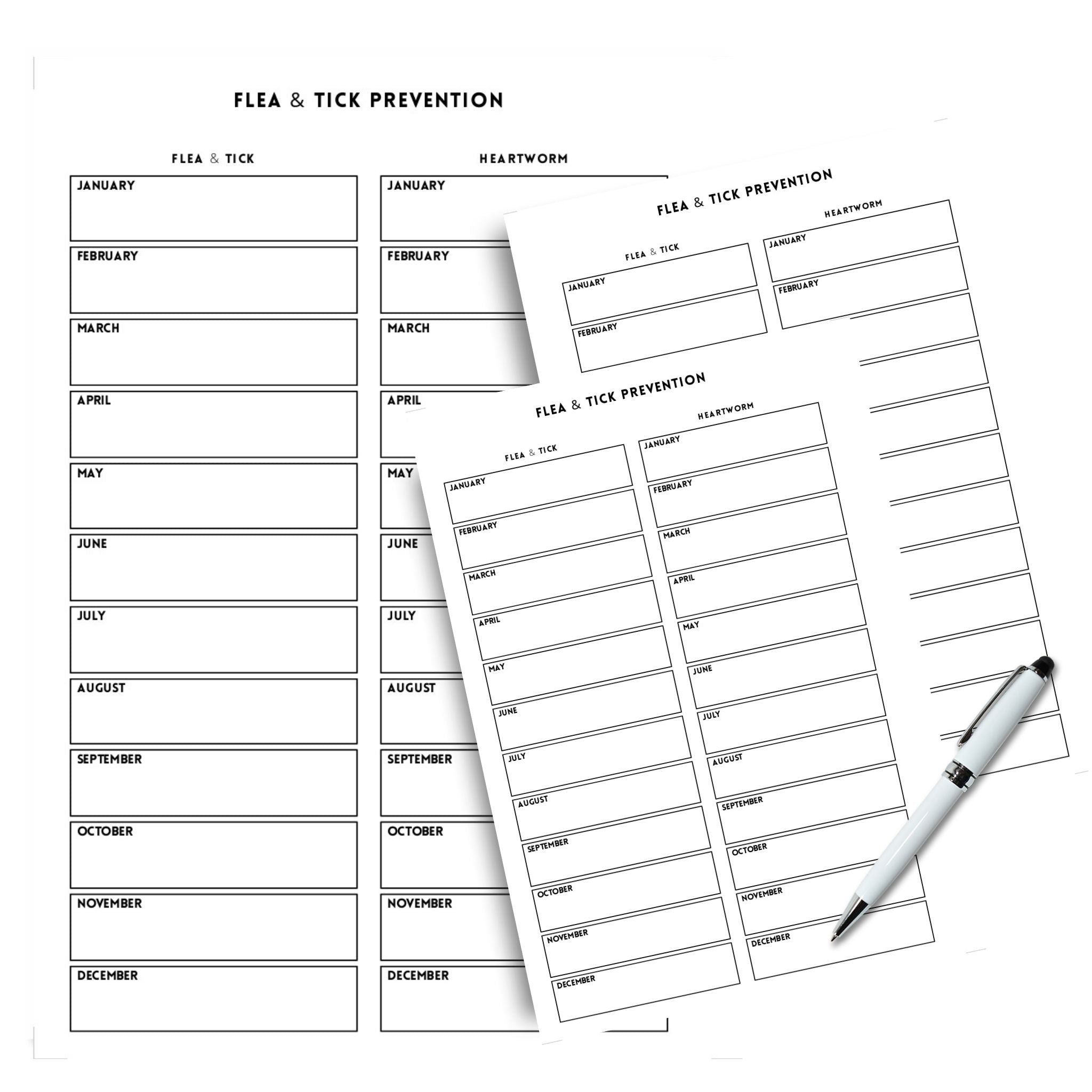 Pet Health Record Printable Insert