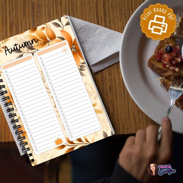 Fall Printable To Do List A5 layout