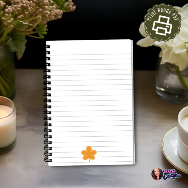 Fall Printable Notepad A6 design