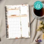 Cozy Fall Monthly Overview Planner A5 layout