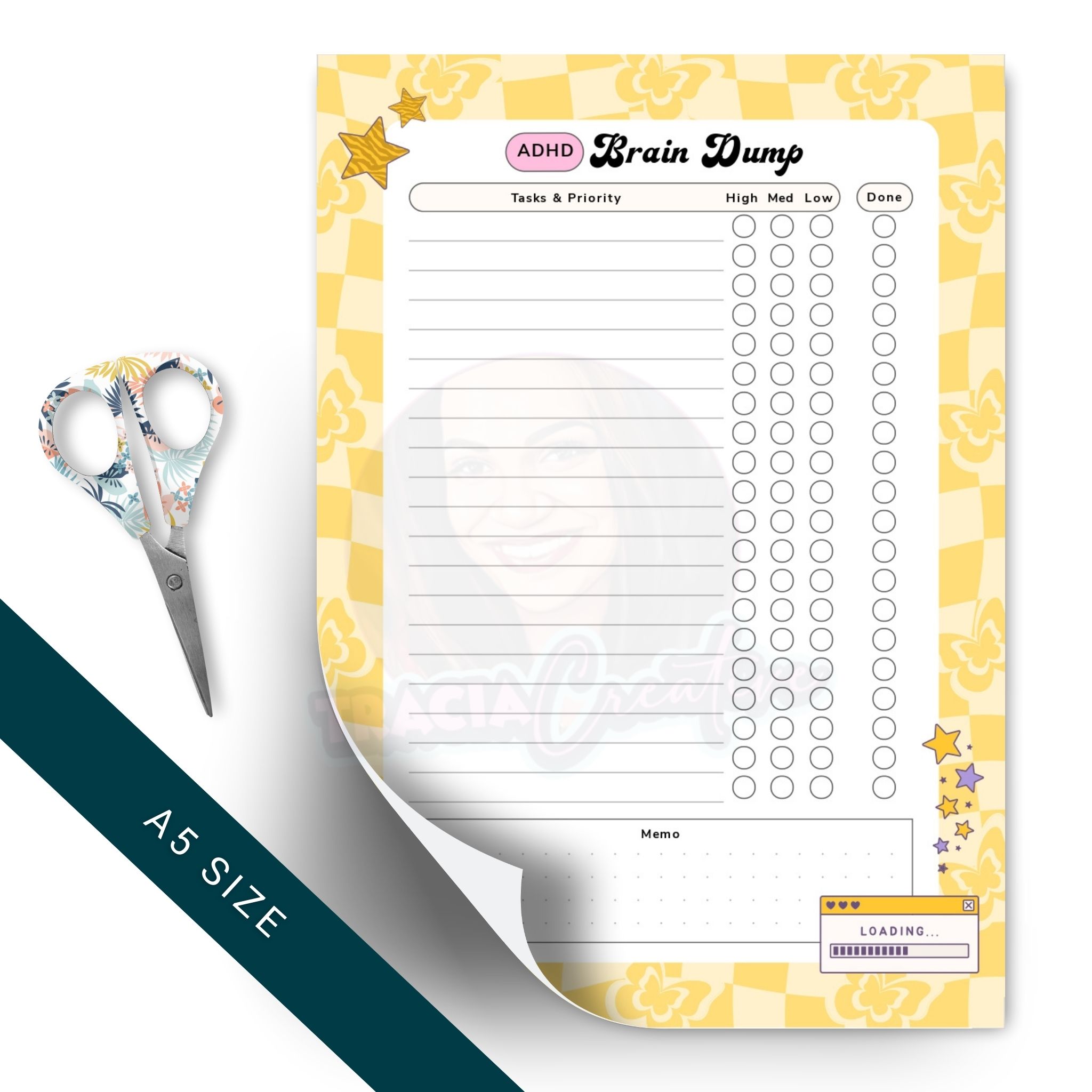 Printable brain dump pages for ADHD minds