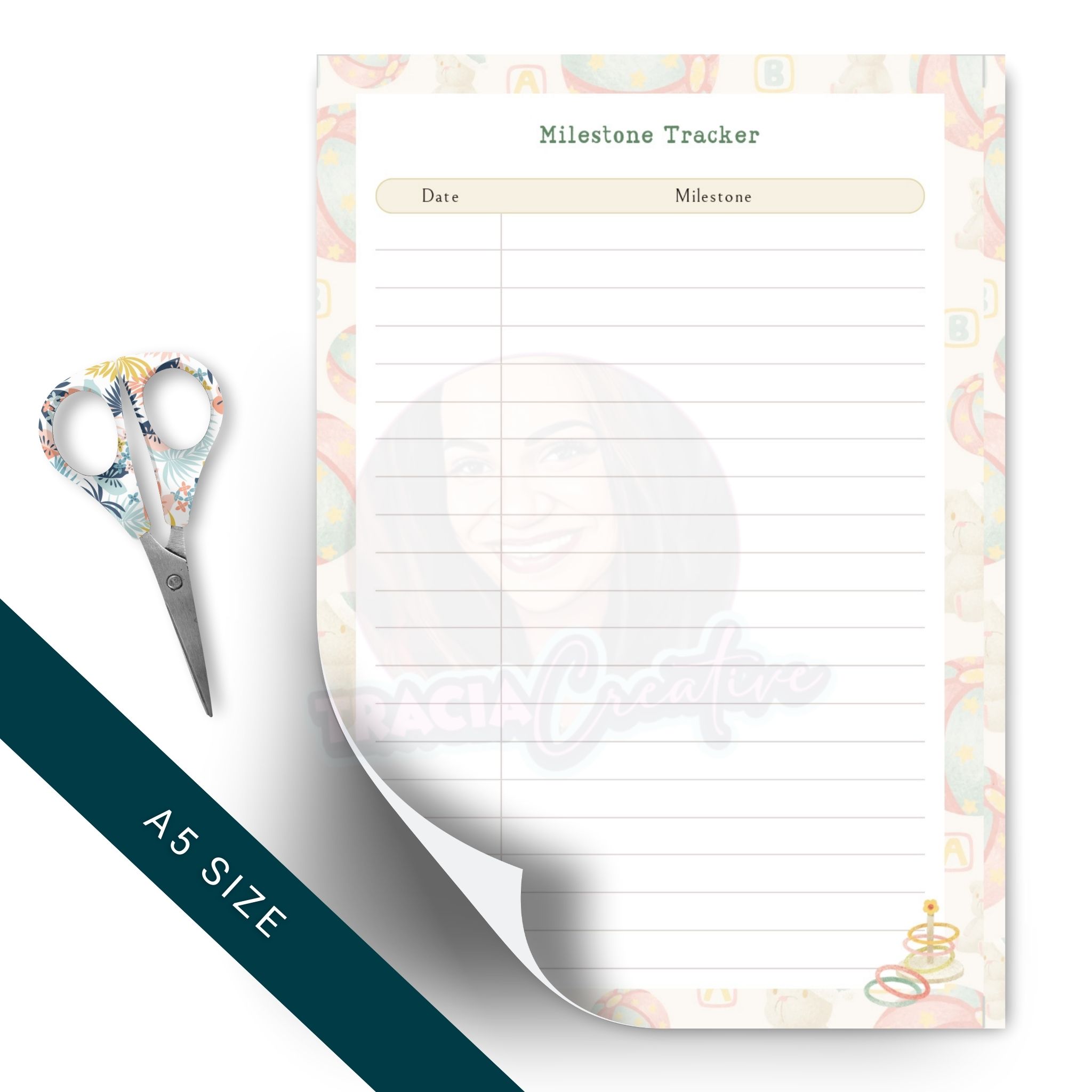Instant download baby milestone tracker PDF