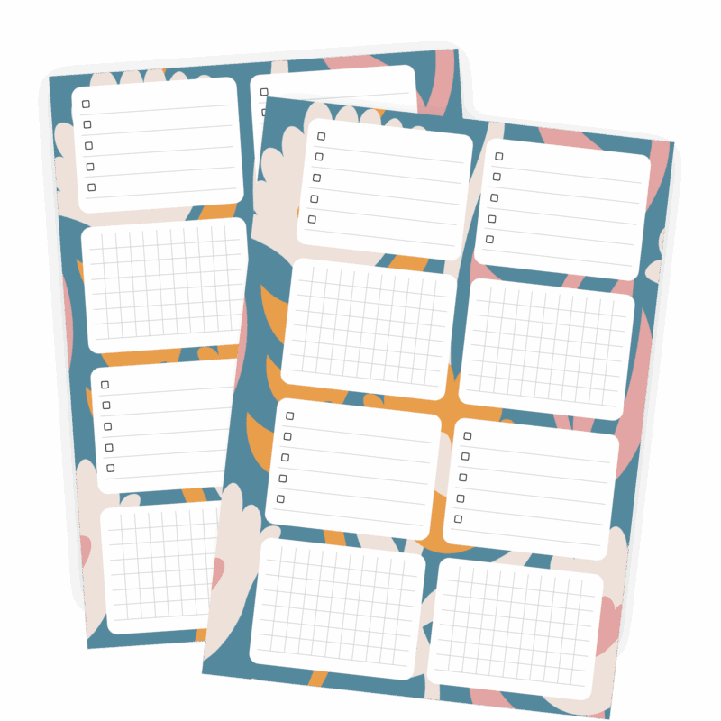 Instant download floral planner for home and office