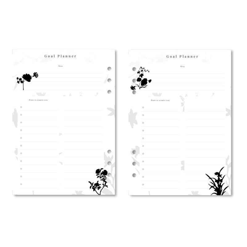 Elegant one-page goal worksheet for high achievers