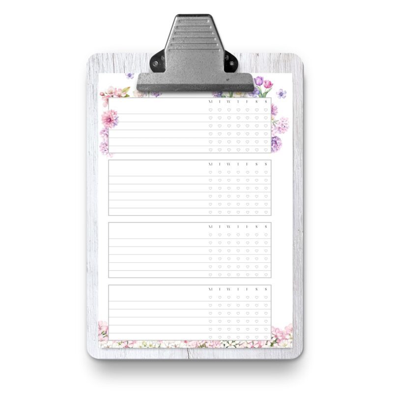 A5 printable habit tracker for personal growth