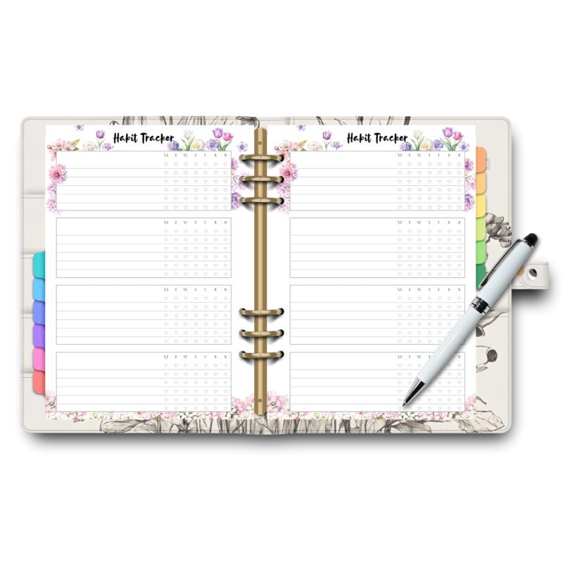 Organized weekly habit tracker printable