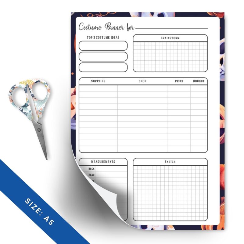 Printable Halloween organizer for parties