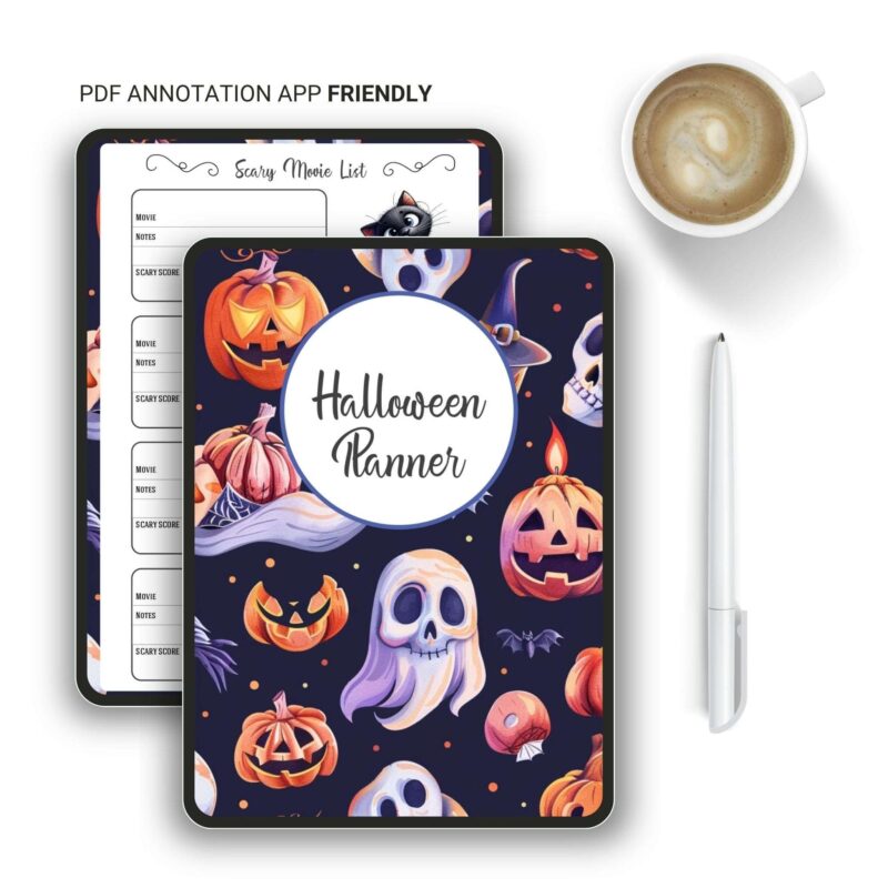 Spooky Halloween planner insert