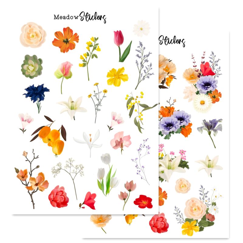Nature themed printable stickers for crafts
