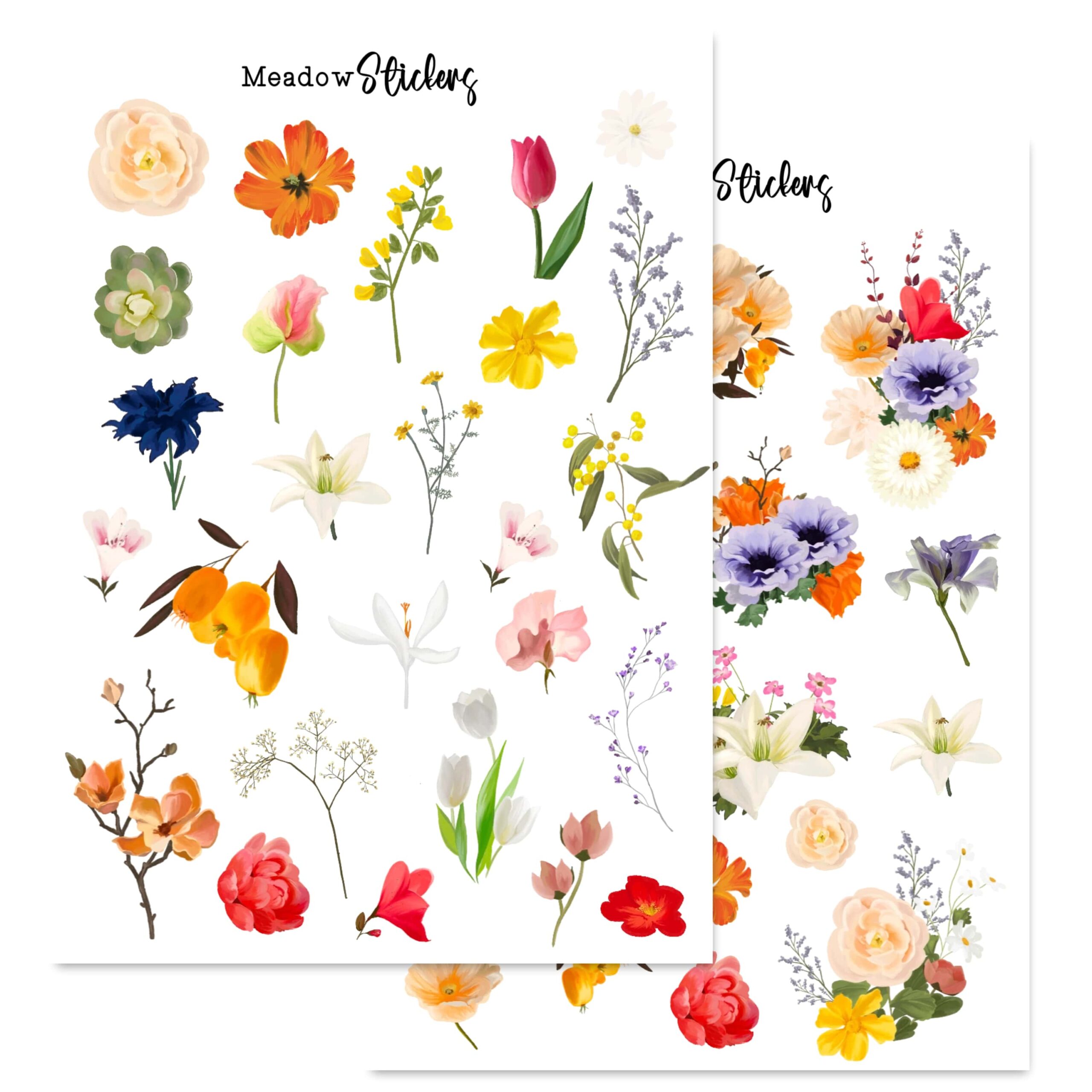 Nature themed printable stickers for crafts