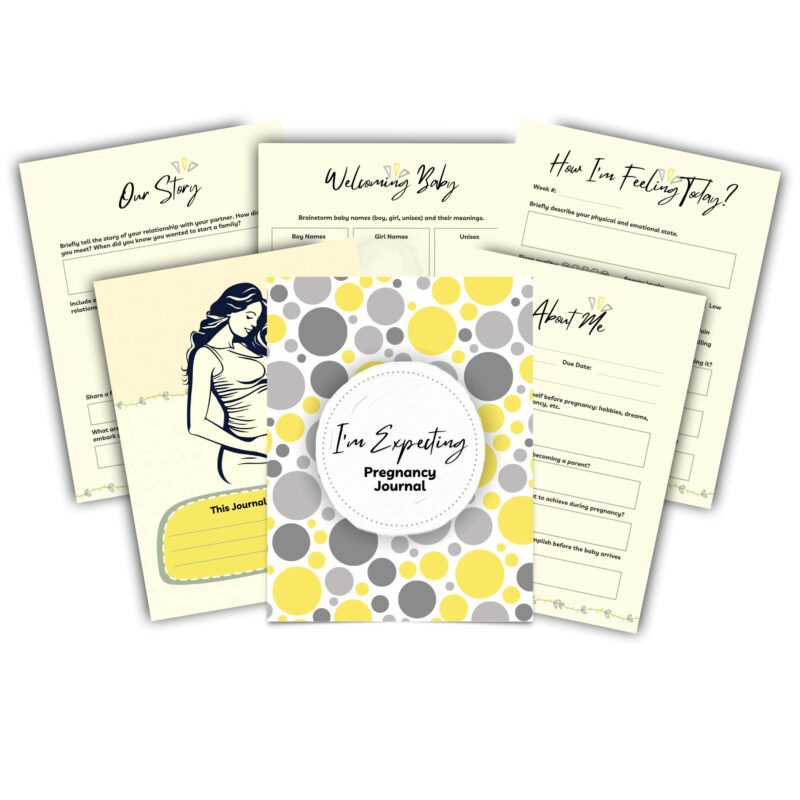Printable pregnancy keepsake journal PDF
