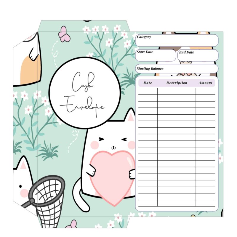 Printable cash envelope for children