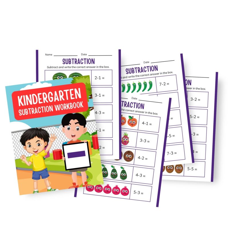 Homeschool math worksheet PDF for kindergarten