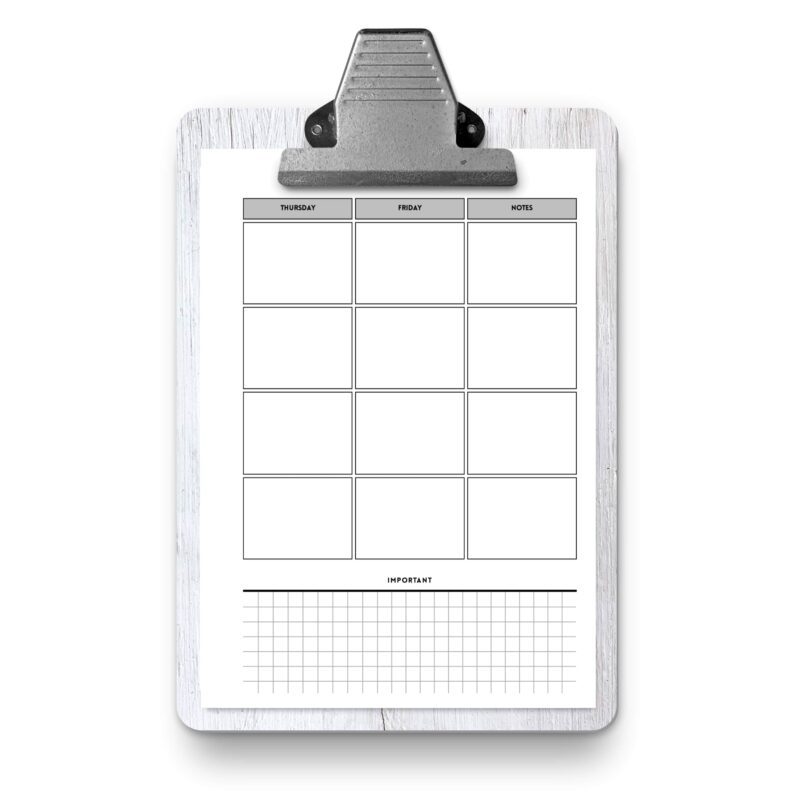 Organized A5 planner open with lesson tracker