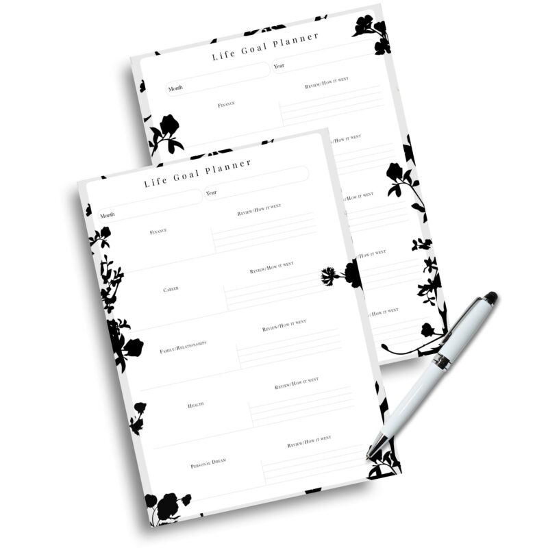 Life Goal Planner for finance, career, and health tracking