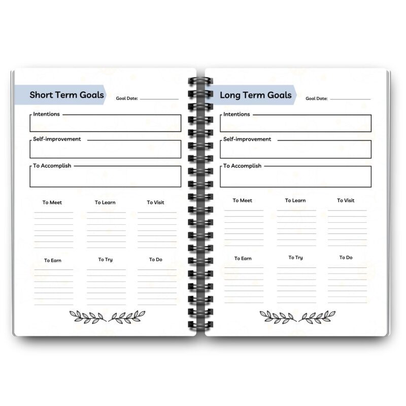 Goal setting worksheet from Living My Best Life Printable Planner
