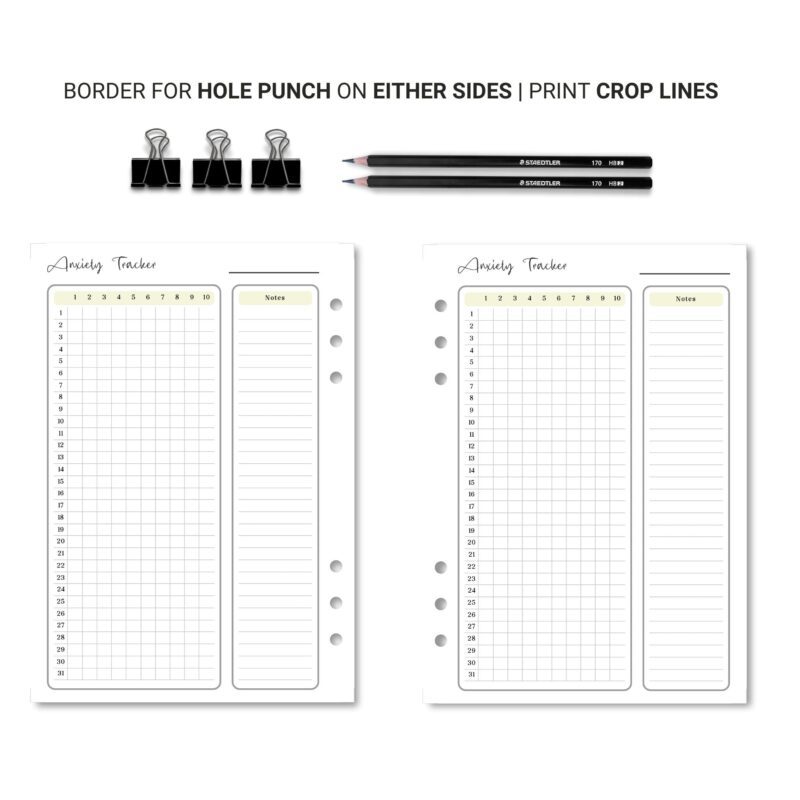 Mental health planning insert for daily use