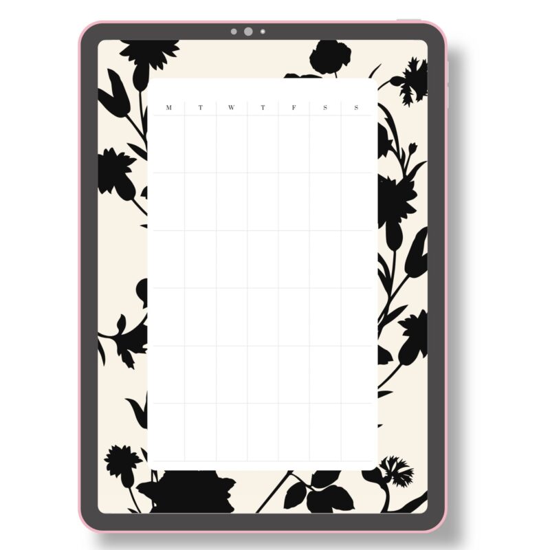 A5 planner spread for monthly scheduling
