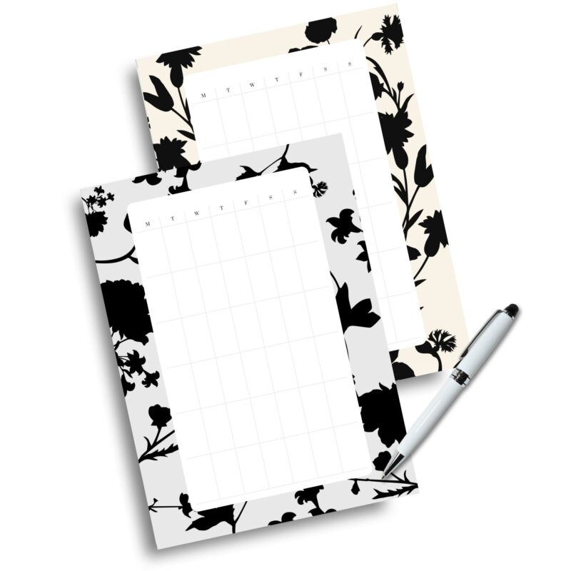 Printable planner monthly overview page