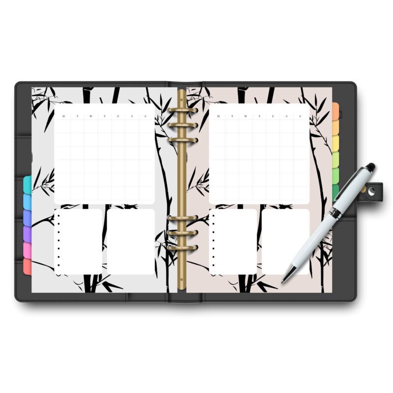 A5 monthly planner layout for tasks and priorities