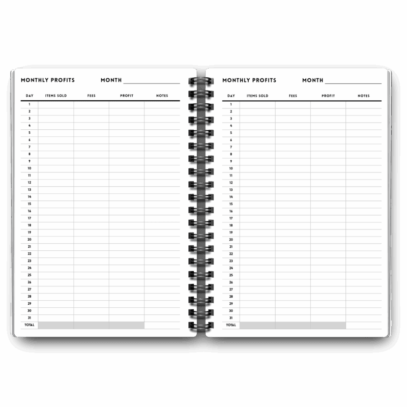 A5 planner insert with monthly financial goals
