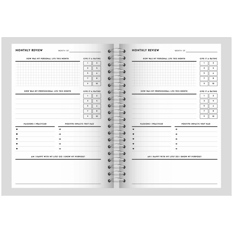 A5 monthly planning insert Etsy-style alternative