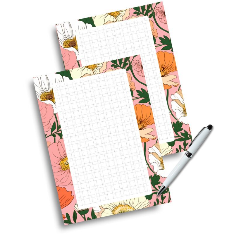 Two-page A5 notes insert with Moorish design