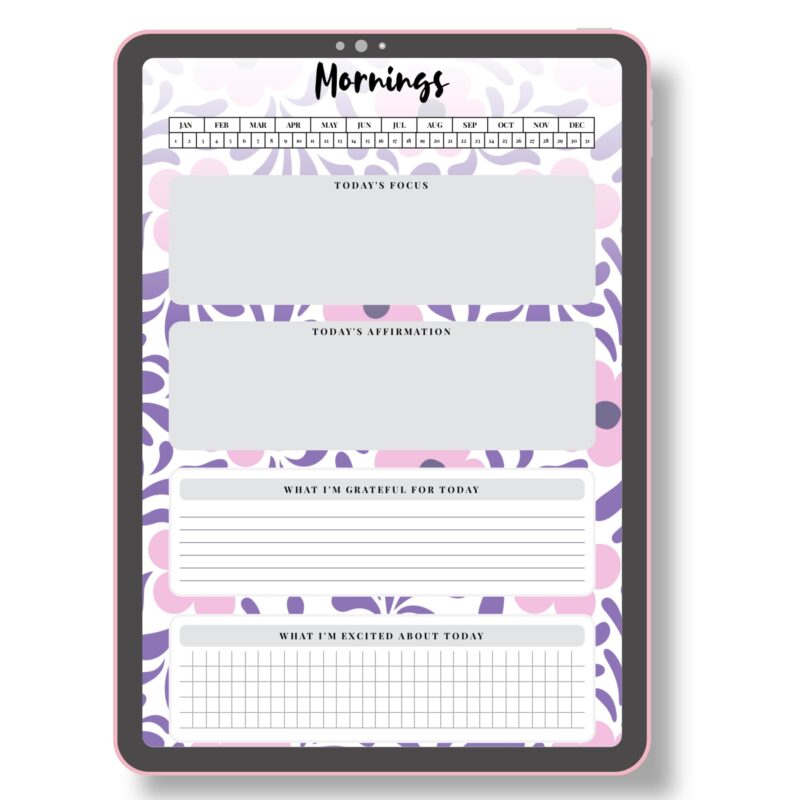 Planner setup with Gratitude Planner insert