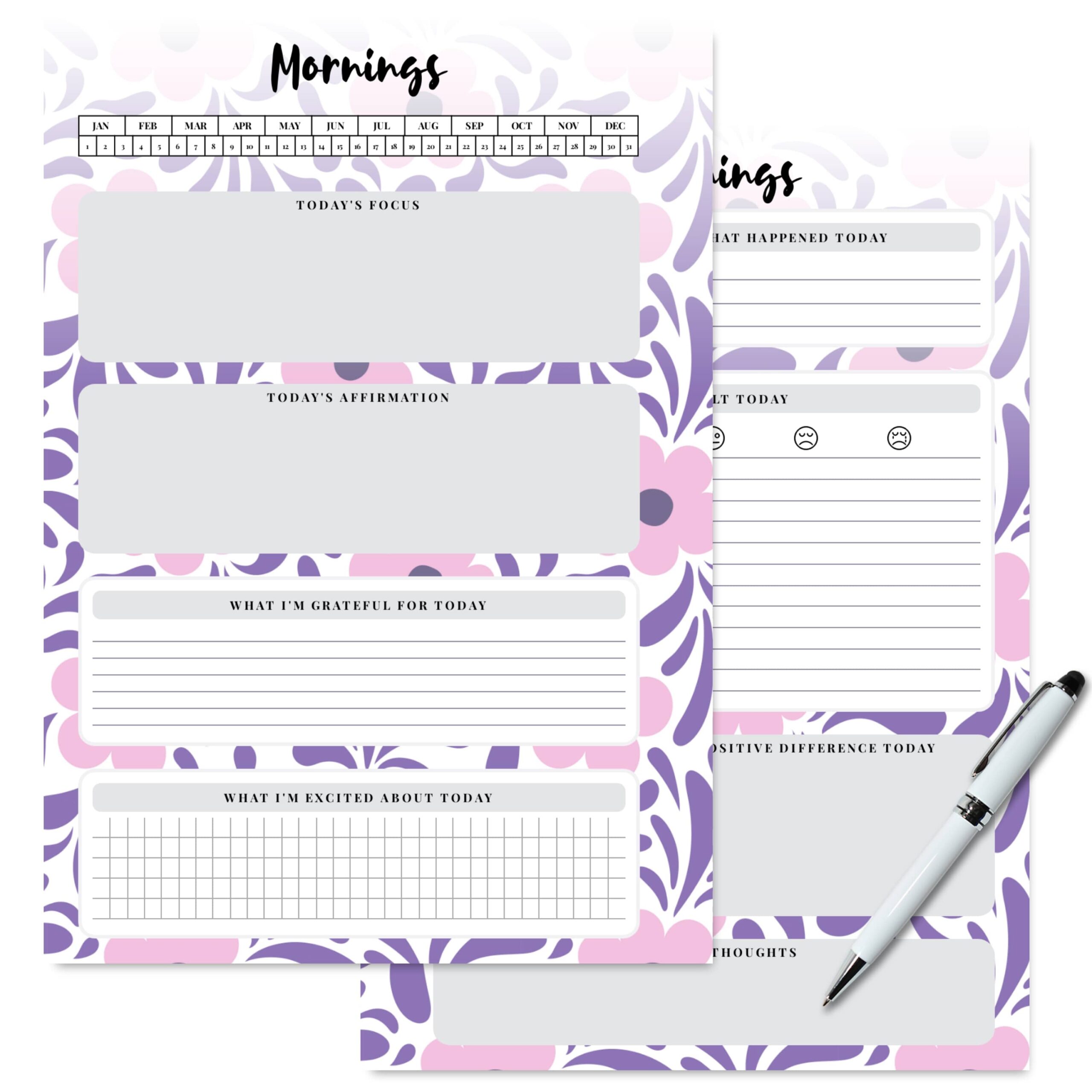 A5 Gratitude Planner insert for daily reflection