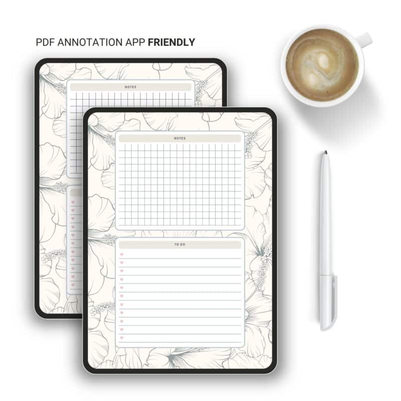 Complete notes and to-dos planner spread