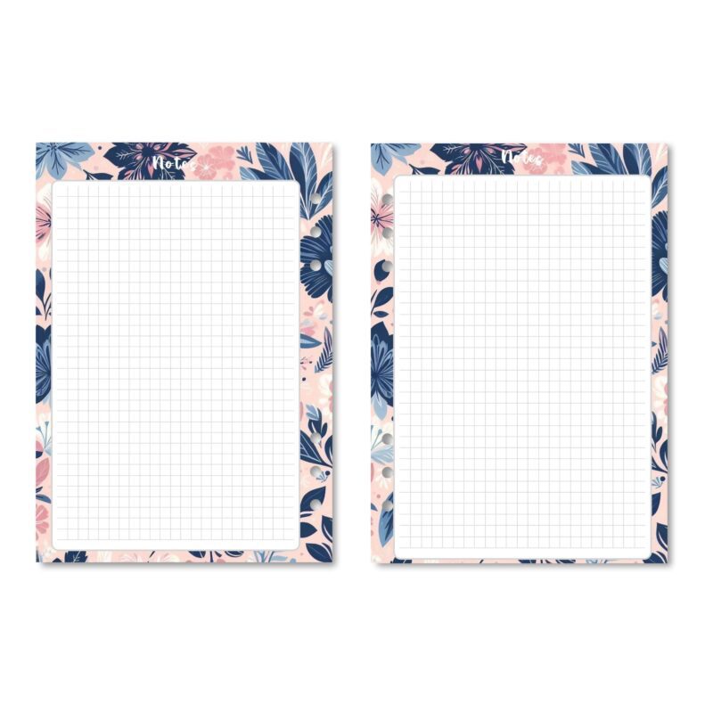 Stylish planner insert featuring botanical design