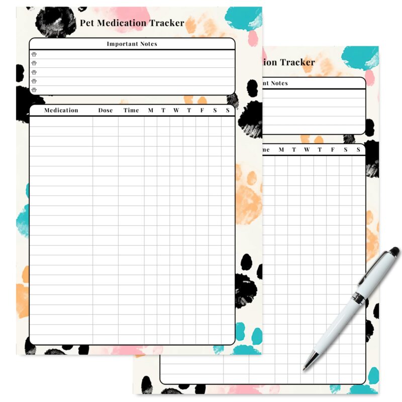 Pet Medication Tracker with dose time frequency fields