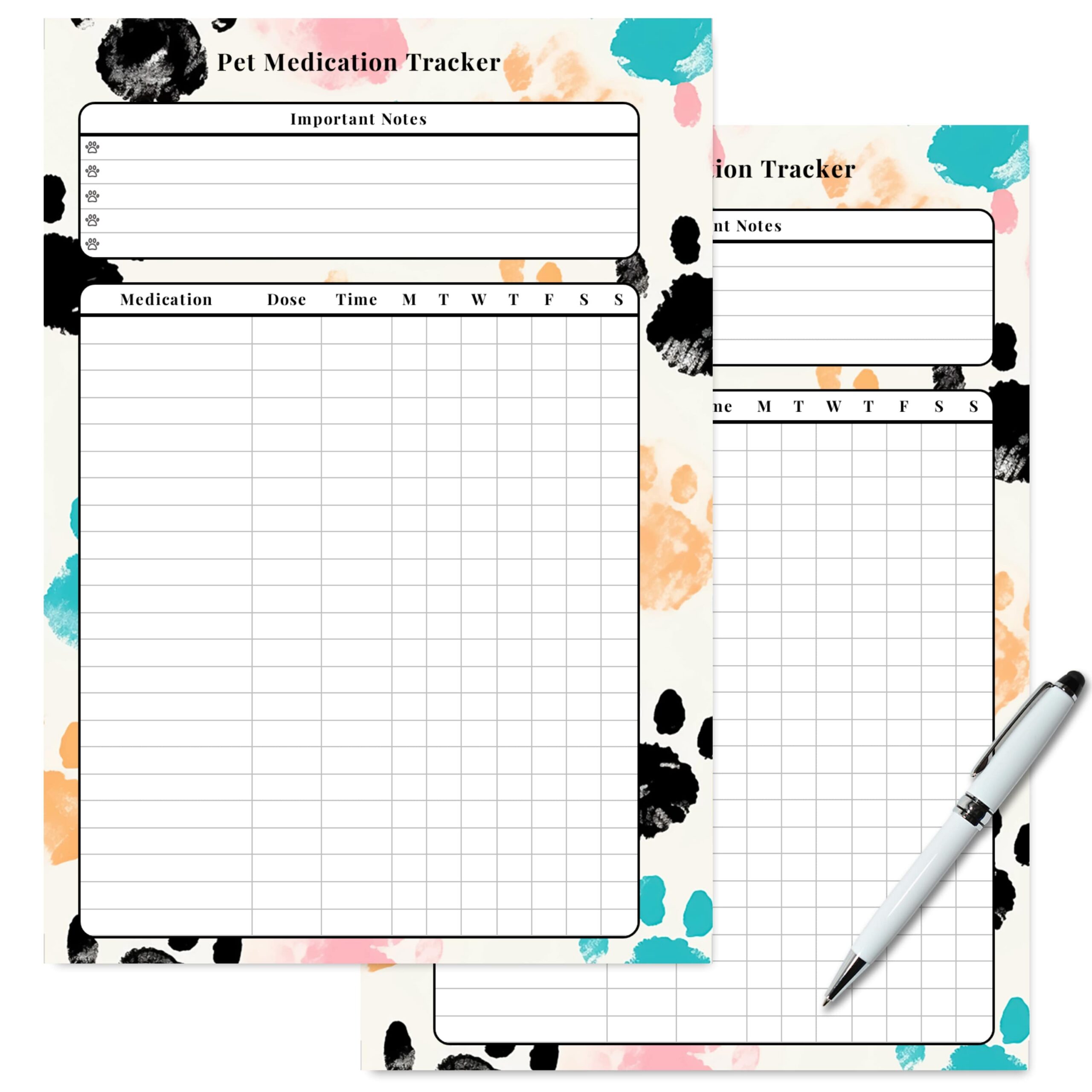 Pet Medication Tracker with dose time frequency fields