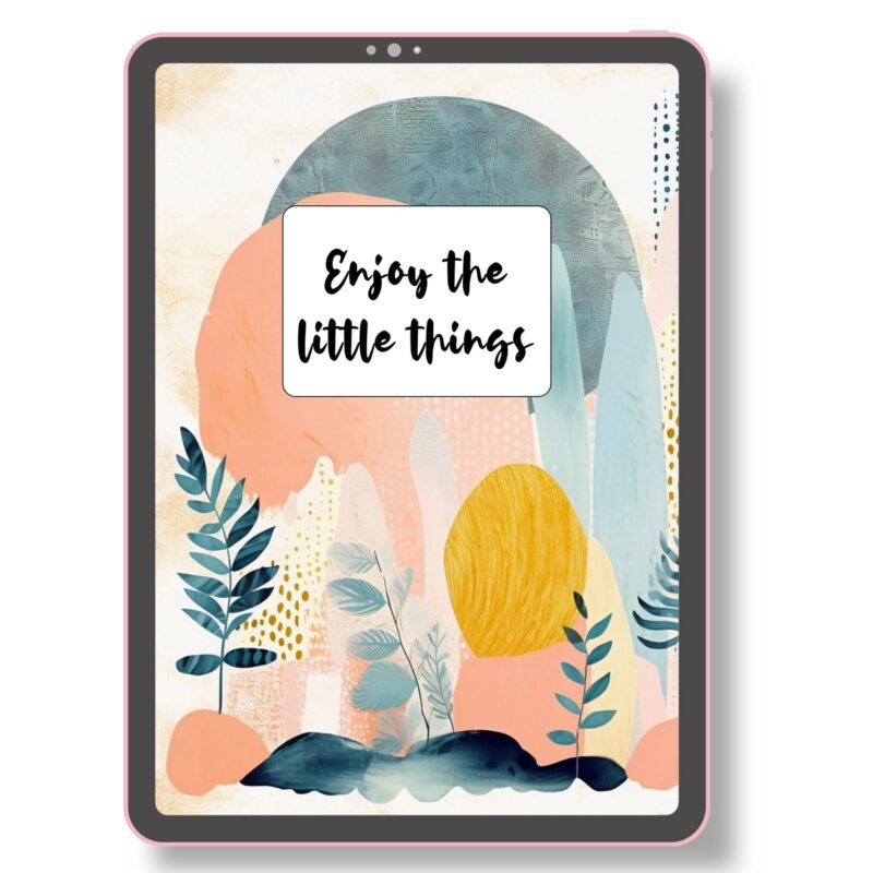 Boho abstract divider pages in A5 ring planner