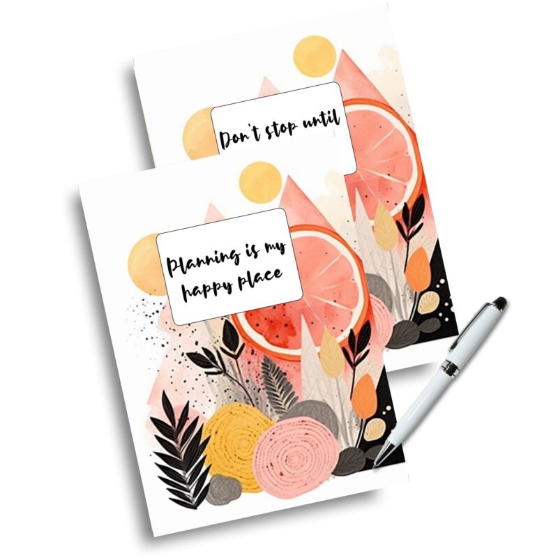 Printable boho abstract planner insert for sections