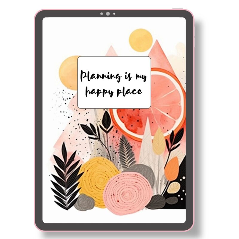 Boho abstract divider pages in ring planner