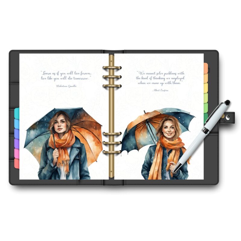 Fall themed planner dashboard insert