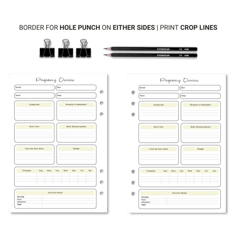 Minimalist pregnancy planner for moms