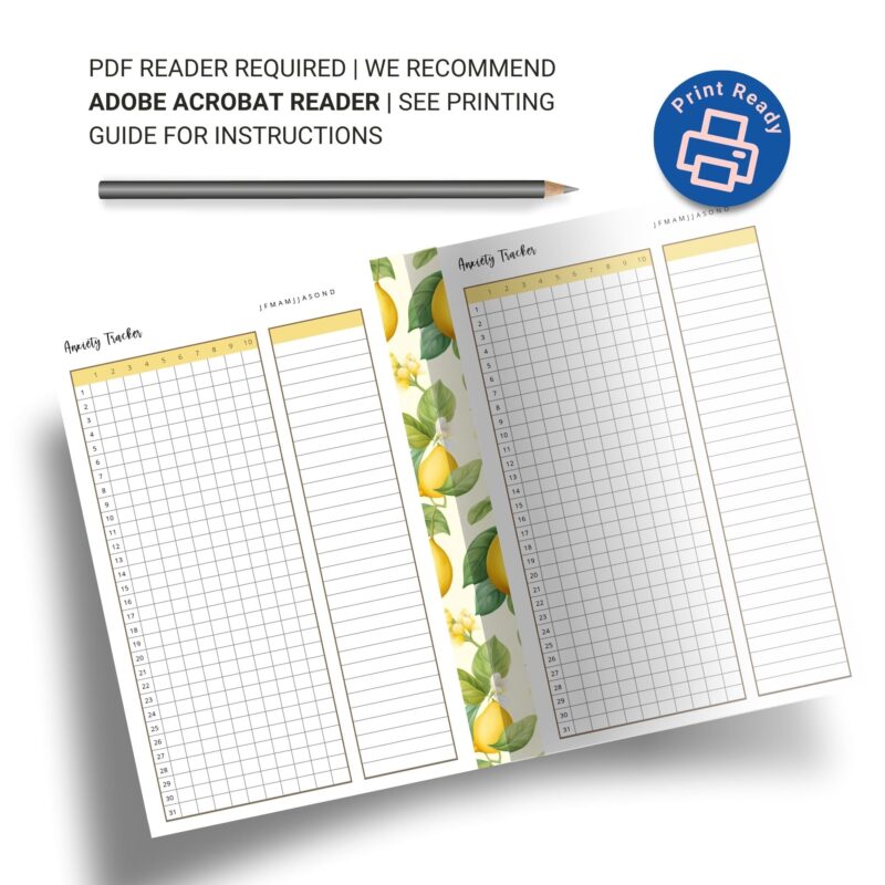 A5 planner insert printable mental health tool
