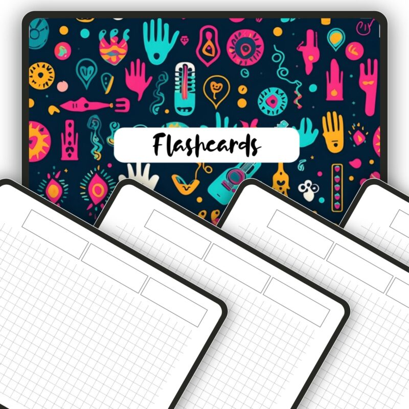 Printable flashcard notepad PDF exam prep study