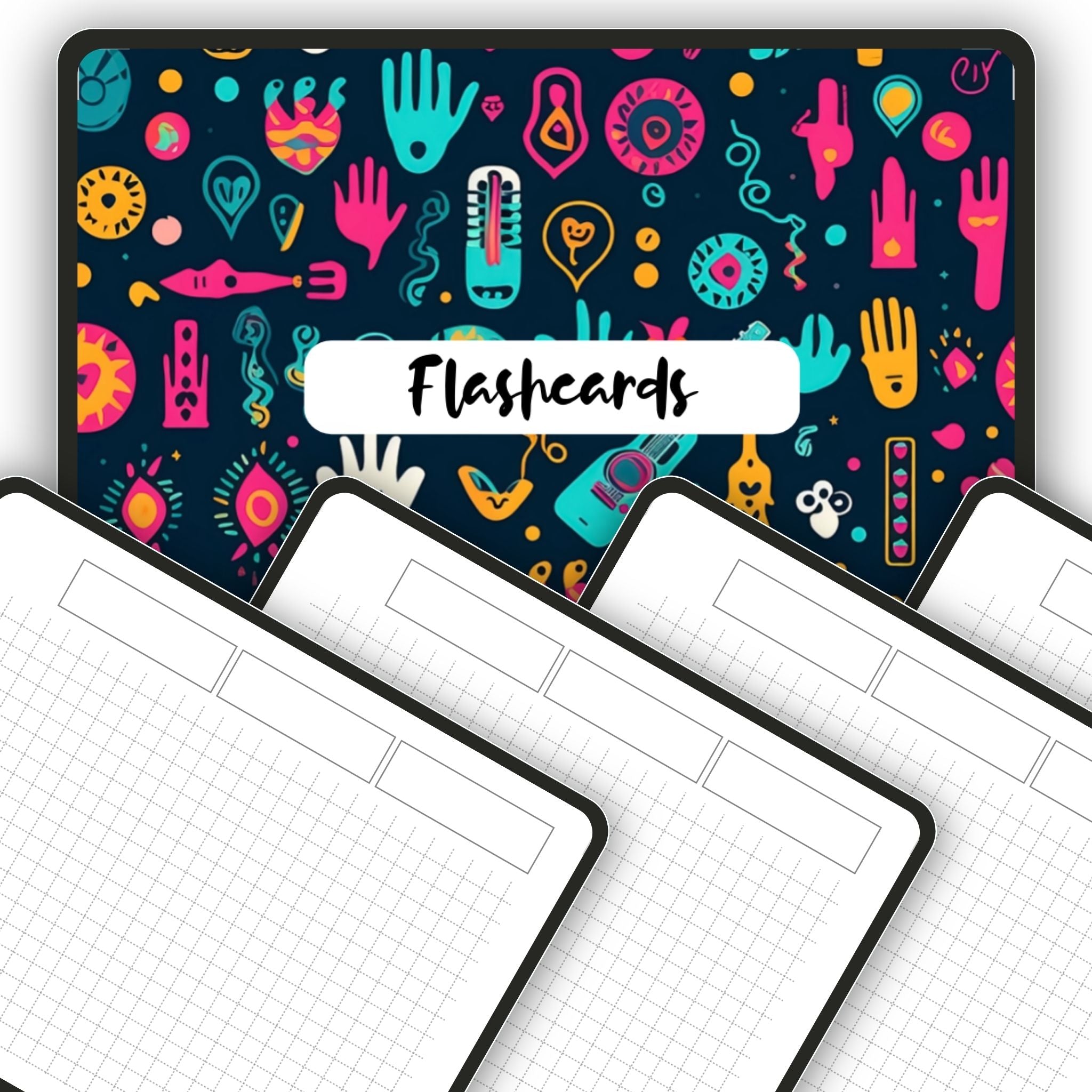 Printable flashcard notepad PDF exam prep study