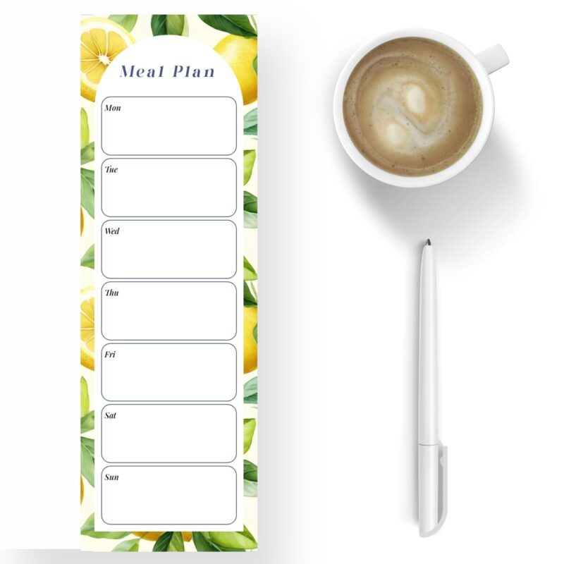 Planner insert A5 grocery list and meal planner PDF